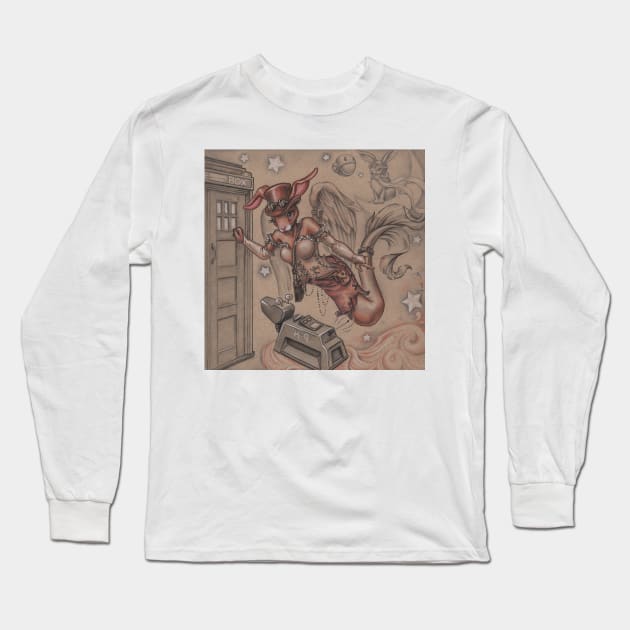 ComicCon Winged Merbunny Long Sleeve T-Shirt by justteejay